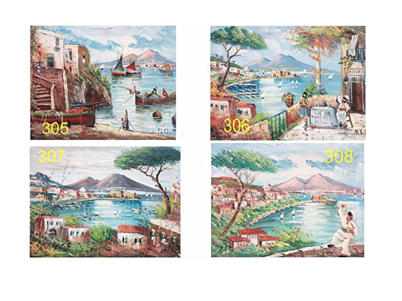 Dipinto Quadro Olio su Tela 30×40 cm Panorama Napoli pulcinella Capri a  Scelta, compra e Manda Messaggio con Articolo Scelto,per CASA Bar  RISTORANTI, li Facciamo su ordinazione Omaggio Portachiavi – Blu Super